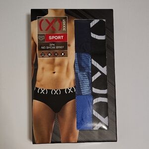 Men's 2xist Briefs underwear Sport  No Show 3 Pack L  (36-38)
